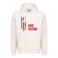 Pale Pink God Guns Whiskey Freedom - Pro Gun American Flag Guns Arts Characters Premium Hoodie - maiPhamDesign