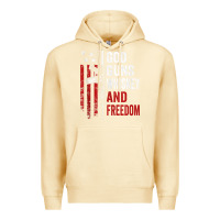 Pina Colada God Guns Whiskey Freedom - Pro Gun American Flag Guns Arts Characters Premium Hoodie - maiPhamDesign
