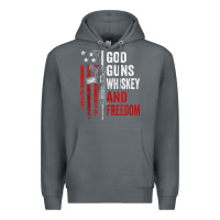 Rock God Guns Whiskey Freedom - Pro Gun American Flag Guns Arts Characters Premium Hoodie - maiPhamDesign