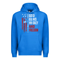 True Royal God Guns Whiskey Freedom - Pro Gun American Flag Guns Arts Characters Premium Hoodie - maiPhamDesign