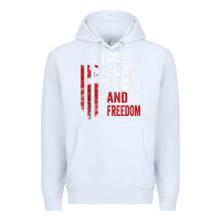 White God Guns Whiskey Freedom - Pro Gun American Flag Guns Arts Characters Premium Hoodie - maiPhamDesign
