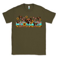 Army Green western boxer dogs Classic Tee - Jasminsmagicworld