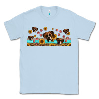 Dusty Blue western boxer dogs Classic Tee - Jasminsmagicworld