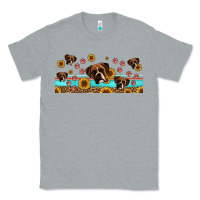 Heather Grey western boxer dogs Classic Tee - Jasminsmagicworld