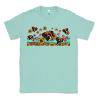 Seafoam western boxer dogs Classic Tee - Jasminsmagicworld