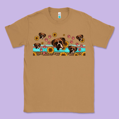 Western Boxer Dogs Classic Tee Designed By Jasminsmagicworld