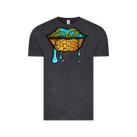 Vintage Black summer vibes pineapple lips Vintage Tee - Jasminsmagicworld