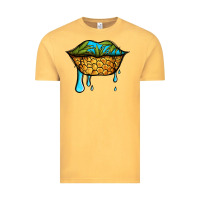 Vintage Mustard summer vibes pineapple lips Vintage Tee - Jasminsmagicworld