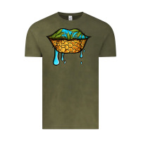 Vintage Olive summer vibes pineapple lips Vintage Tee - Jasminsmagicworld