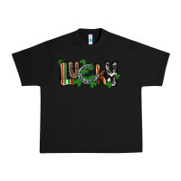 Black Lucky horseshoe St. Patrick's Day Urban Heavy Tee - CowGirlArtShop