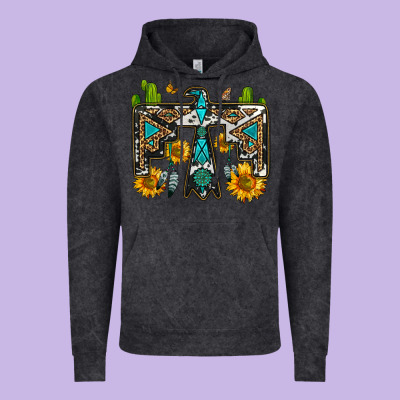 Western Free Bird Vintage Hoodie Designed By Oliviacreatesart