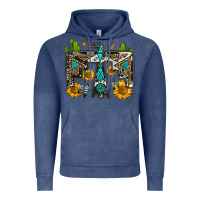 Vintage Denim western free bird Vintage Hoodie - OliviaCreatesArt