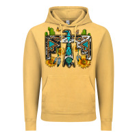Vintage Mustard western free bird Vintage Hoodie - OliviaCreatesArt