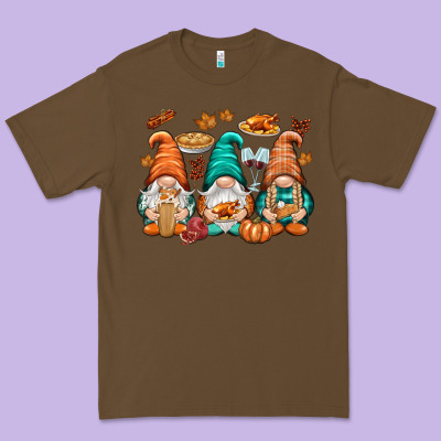 Thanksgiving Gnomes Premium Tee Designed By Nancycooperartshop
