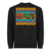 Black western home wind wheel sunflowers Heavyweight Sweatshirt - Artiststas