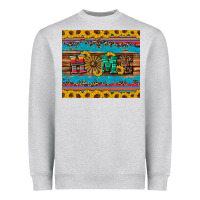 Heather Grey western home wind wheel sunflowers Heavyweight Sweatshirt - Artiststas