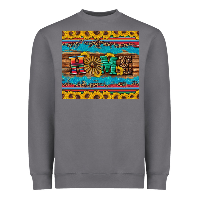 Western Home Wind Wheel Sunflowers Heavyweight Sweatshirt by Artiststas | Teevron
