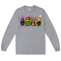 Heather Grey Mardi Gras afro gnomies Long Sleeve Tee - FaDigitalArtStudio