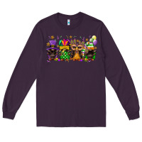 Plum Mardi Gras afro gnomies Long Sleeve Tee - FaDigitalArtStudio