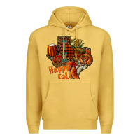 Antique Gold happy fall texas Premium Hoodie - CowhideDigitalArt