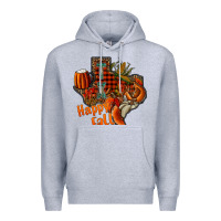 Heather Grey happy fall texas Premium Hoodie - CowhideDigitalArt