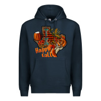 Navy happy fall texas Premium Hoodie - CowhideDigitalArt