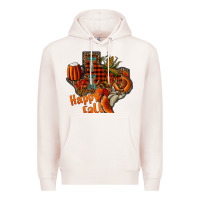 Pale Pink happy fall texas Premium Hoodie - CowhideDigitalArt