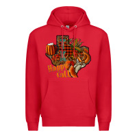 Red happy fall texas Premium Hoodie - CowhideDigitalArt