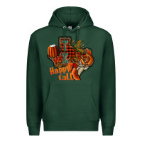 Sports Green happy fall texas Premium Hoodie - CowhideDigitalArt