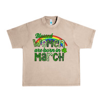 French Oak Blessed women are born in March Urban Heavy Tee - CowGirlArtShop