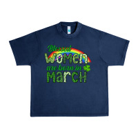Navy Blessed women are born in March Urban Heavy Tee - CowGirlArtShop