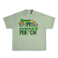 Oil Green Blessed women are born in March Urban Heavy Tee - CowGirlArtShop