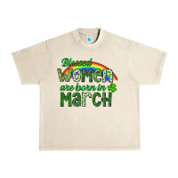 Sandshell Blessed women are born in March Urban Heavy Tee - CowGirlArtShop