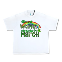 White Blessed women are born in March Urban Heavy Tee - CowGirlArtShop