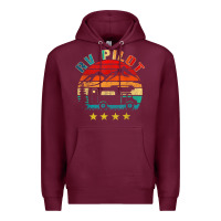 Burgundy rv pilot camping funny vintage motorhome travel vacation t shirt Premium Hoodie - maiPhamDesign