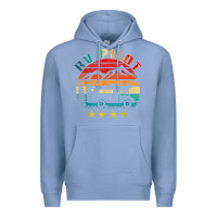 Colony Blue rv pilot camping funny vintage motorhome travel vacation t shirt Premium Hoodie - maiPhamDesign