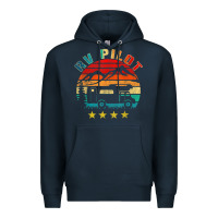Navy rv pilot camping funny vintage motorhome travel vacation t shirt Premium Hoodie - maiPhamDesign