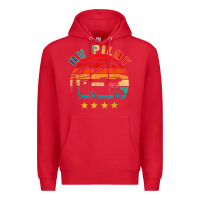 Red rv pilot camping funny vintage motorhome travel vacation t shirt Premium Hoodie - maiPhamDesign