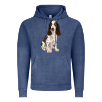 Vintage Denim english cocker spaniel Vintage Hoodie - FaDigitalArtStudio