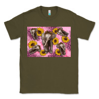 Army Green Baby elephant sunflowers kid's bottle Classic Tee - Artiststas