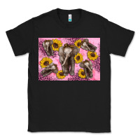 Black Baby elephant sunflowers kid's bottle Classic Tee - Artiststas