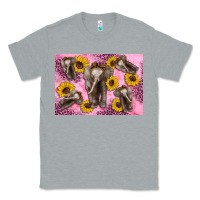 Heather Grey Baby elephant sunflowers kid's bottle Classic Tee - Artiststas