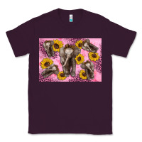 Plum Baby elephant sunflowers kid's bottle Classic Tee - Artiststas