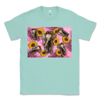 Seafoam Baby elephant sunflowers kid's bottle Classic Tee - Artiststas