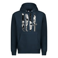 Navy scary horror movies halloween Premium Hoodie - maiPhamDesign