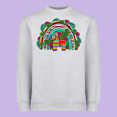 Mexican Pinata Rainbow Heavyweight Sweatshirt Designed By Artiststas