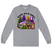 Heather Grey mardi gras hanging with my gnomies Long Sleeve Tee - FaDigitalArtStudio