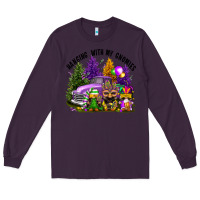 Plum mardi gras hanging with my gnomies Long Sleeve Tee - FaDigitalArtStudio