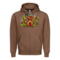 Chestnut christmas joy gnome Zipper Hoodie - BarkalooDesign