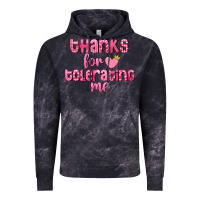 Cloud Black Thanks for tolerating me Valentine's Day Vintage Hoodie - FaDigitalArtStudio